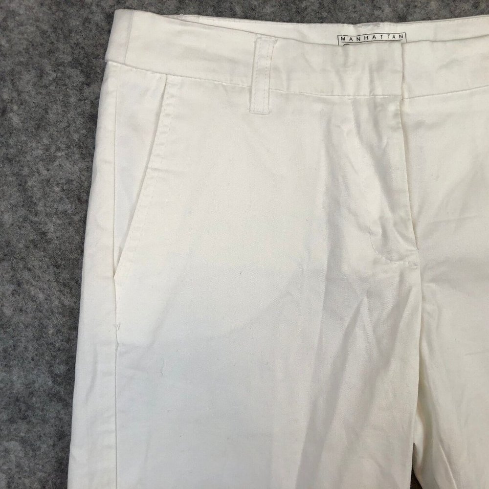 New York Co Shorts 6 28 White Mid Rise Bermuda Chino Work Casual Uniform Solid - Picture 3 of 9